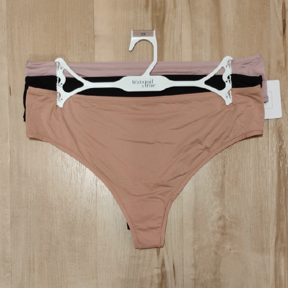 ✨ Tranquil & True 3-Pack Thongs – Size 3X (NWT) ✨